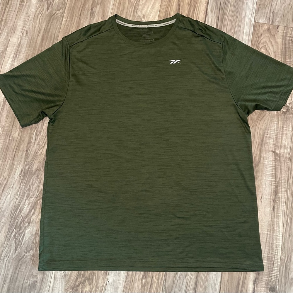 Reebok Men's Military Green Short Sleeve Cool Active Tee (2XL)